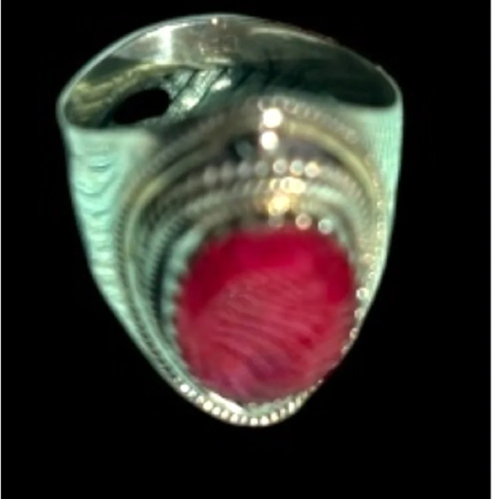 Ruby and 925 Silver Ring New